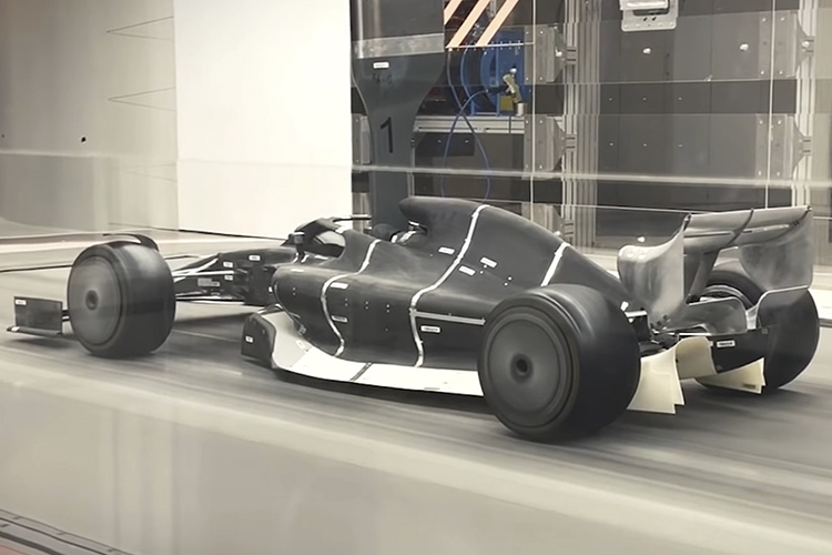 Fórmula 1 prototipo pruebas en tunel de viento