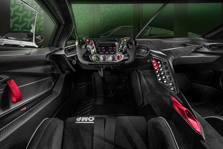 Lamborghini Essenza SCV12 hypercar de circuito diseño interior