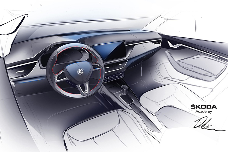 Skoda Scala Spyder concept car interior