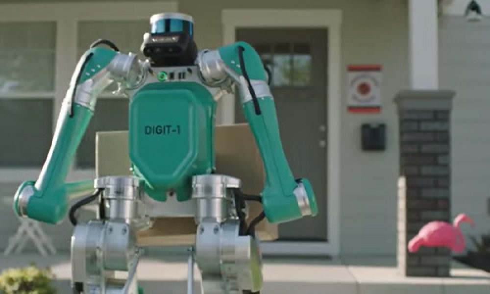 Robot Digit cuenta con cámaras y sensores para entregar a domicilio mercancia trabajando de la mano con vehiculos Autónomos FORD
