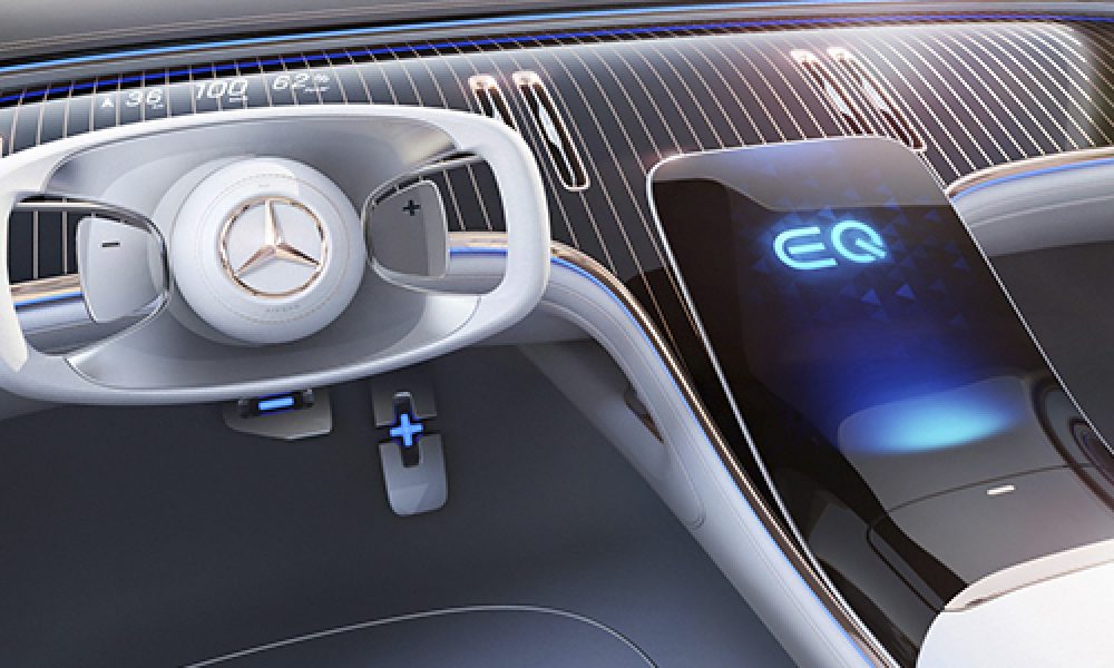 Mercedes-Benz EQS hyperscreen la nueva macro pantalla en el coche eléctrico